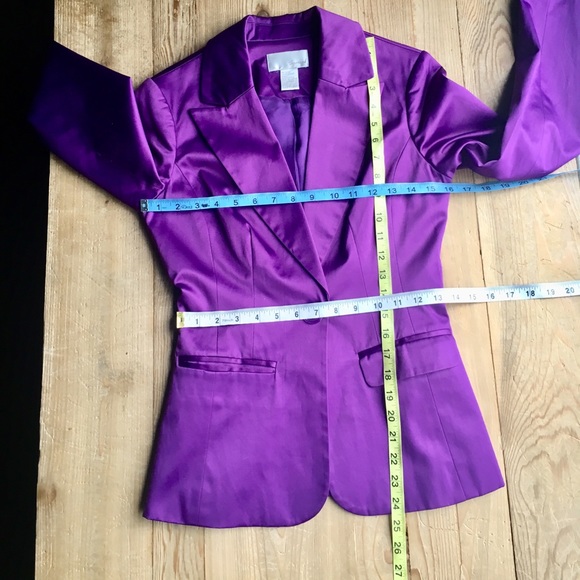 Spiegel Sateen purple blazer sz 2 - Picture 5 of 6